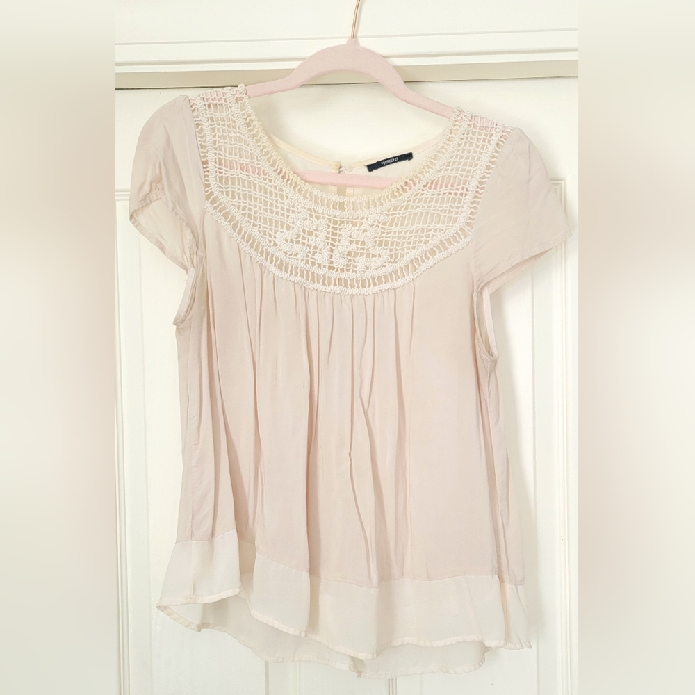 Forever 21 Cream Blouse